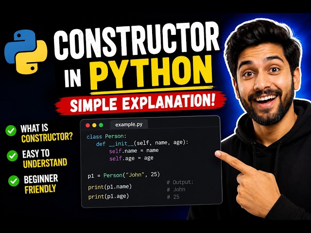 Constructors in Python | Python Tutorial