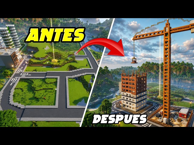 I built a GIANT MODERN CITY in Minecraft Survival #minecraft #survival #city - PART TWO