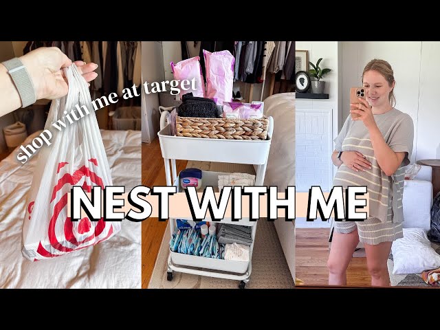 NESTING VLOG | shop with me at Target + organize my postpartum basket *fave postpartum essentials*