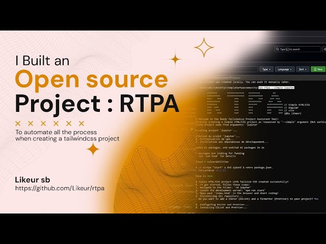 I built an opensource tool that automate tailwindcss project setup -html&css/vitejs or Angular