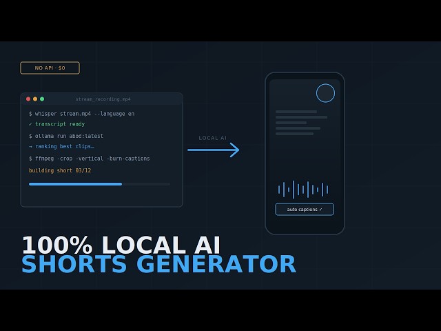 I Built a 100% Local AI Tool That Turns Streams into Shorts (Free, No API Keys)