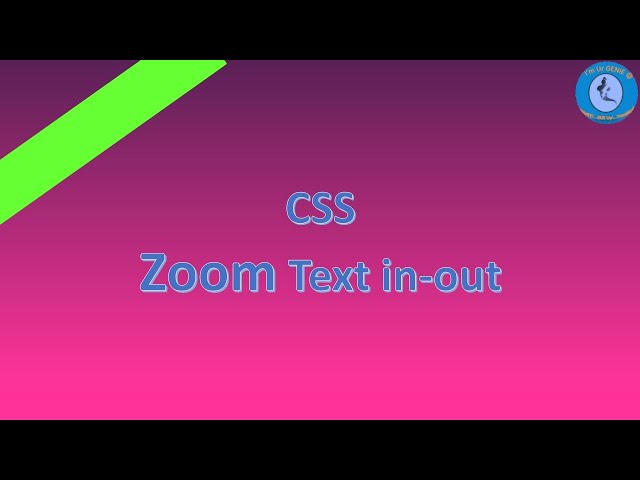 CSS animation - Text zoom in and Zoom out effect