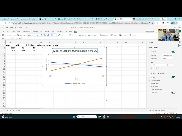 MTH098 Lesson 3.4 Excel Chart