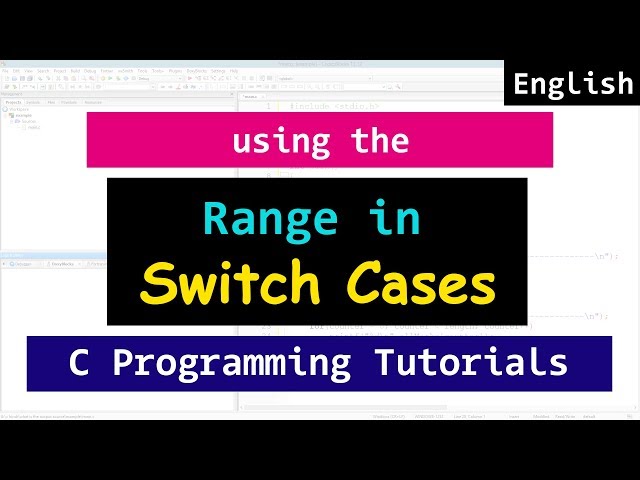 Using Range in the Case Values of Switch Statement | C Programming Video Tutorial