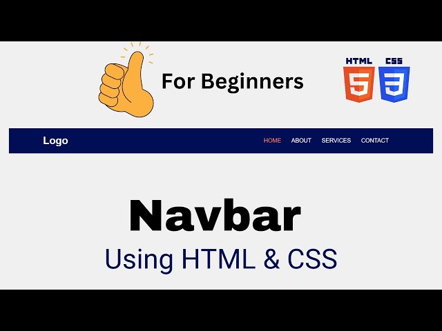 Simple Navbar Using HTML and CSS | Best Navbar Design HTML CSS