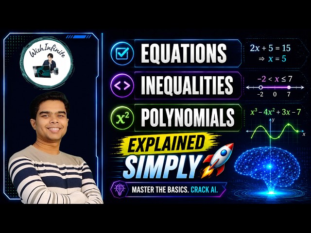 Equations, Inequalities & Polynomials Explained Simply 🚀 | Algebra Basics for AI Engineers
