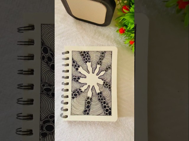 Easy Zentangle Design | Beautiful Doodle Art for Beginners ✨ #shorts #zentangle #doodle