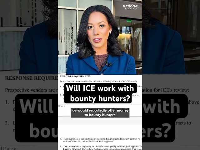 Will ICE work with bounty hunters? #ICE #immigration #migrants #news #explainer #trump