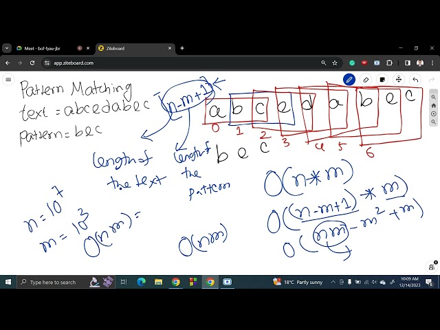 CSE 2217 A   14 December 2023 Makeup of 02 December 2023 | String Matching