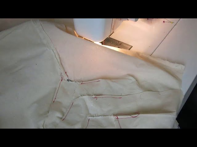 model Nory: voorpanden plooien fixeren/front panels fixate pleats