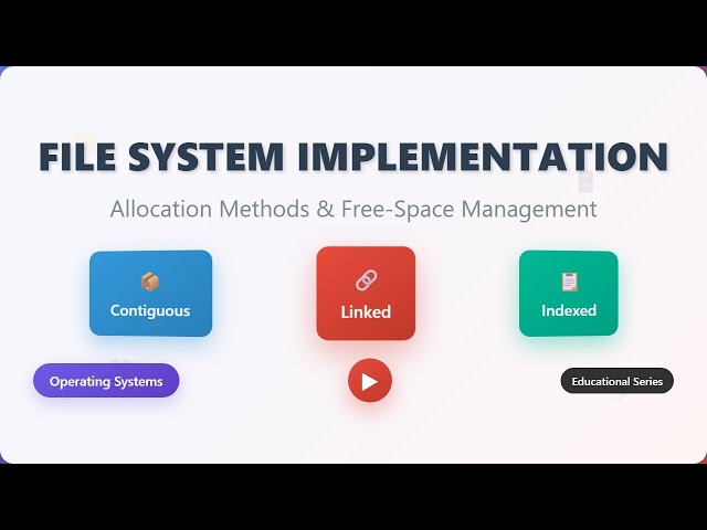 File System Implementation: Allocation Methods & Free Space Management Explained!