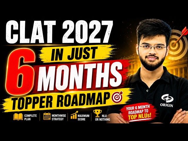 CRACK CLAT IN 6 MONTHS | CLAT 2027 Complete Preparation Time Table | Abhyuday Pandey