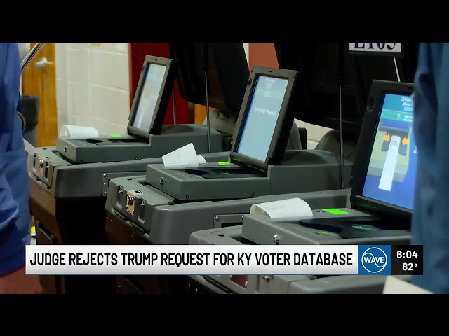 Judge rejects Trump administration request for Kentucky voter database