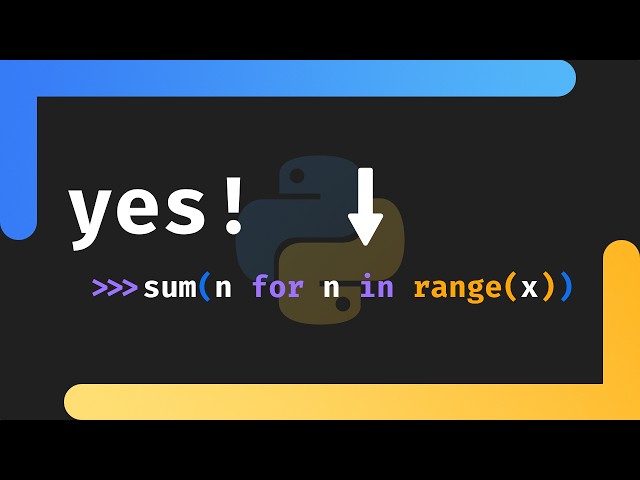 I love Generator Expressions in Python