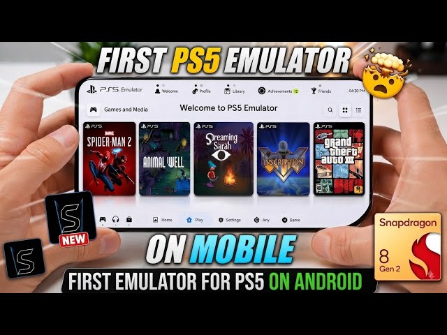 Sharpemu First PS5 Pc Emulator On Android! 🤯 - Game Test | Snapdragon 8 Gen 2 Performance Guide