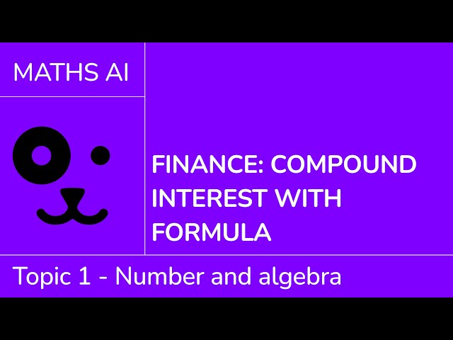 Finance - compound interest with formula [IB Maths AI SL/HL]