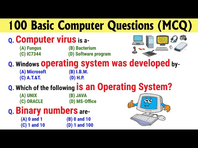 100 Basic Computer Questions and Answers |  Computer GK Questions & Answers | Computer Quiz English