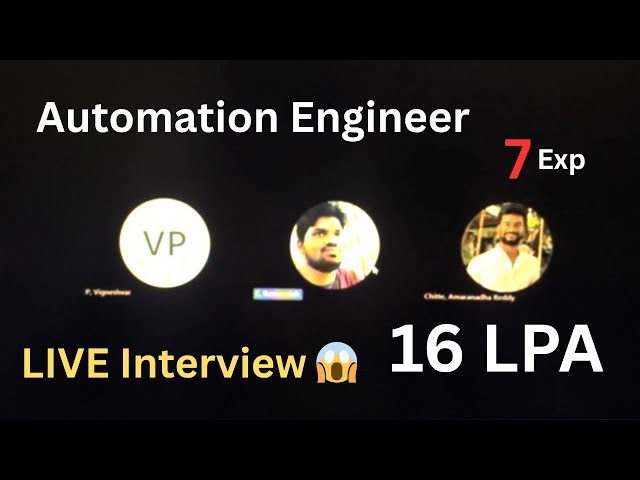 7 Years Automation Engineer LIVE Interview 🔥 Real Questions & Answers (2026) #automationtesting 