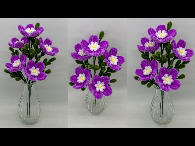 DIY | Easy Tutorial on How to Make Flowers from Pipe Cleaner | Pipe Cleaner Flower
