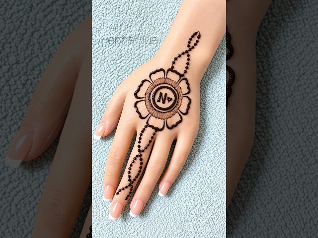 Simple Aesthetic Mehndi Design | Easy Mehndi | N Letter Tattoo Design #henna #mehndi #youtubeshorts
