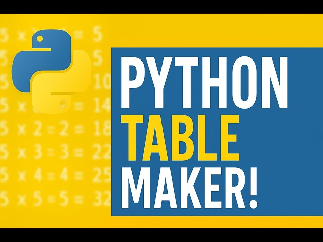 "Learn Python in 1 Minute: Create Any Number's Multiplication Table!"