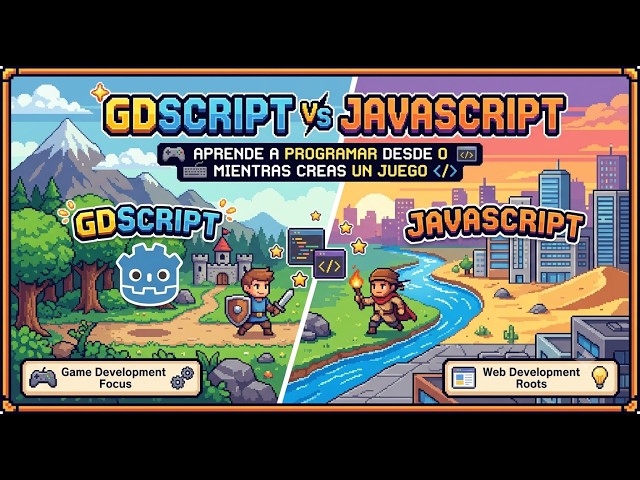 1. Aprende a programar desde 0 haciendo juegos: GDscript  GODOT vs Javascript HTML5