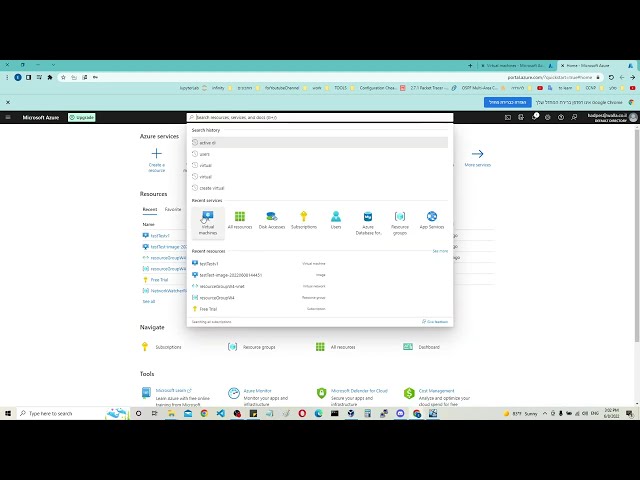 Create image from existing VM in Azure