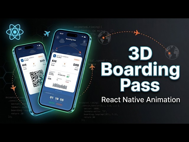 I Built a 3D Boarding Pass Animation in React Native ✈️ (Skia + Reanimated)