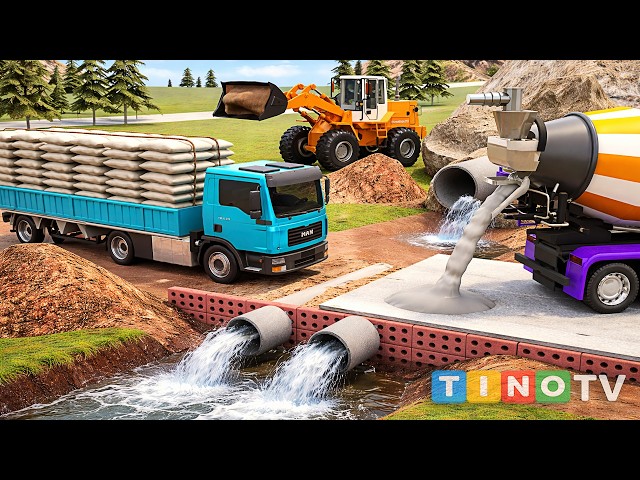 Construction Trucks & Road Building Projects 1 🚧 Heavy Machines Truck Simulation