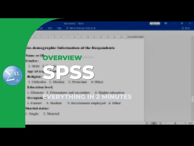 SPSS Overview: Data View, Variable View, and Basic Analysis