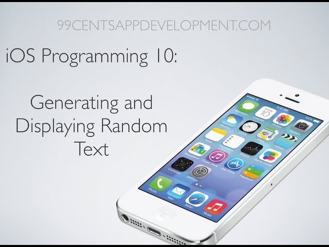 iOS Programming 10: Random Text Generator
