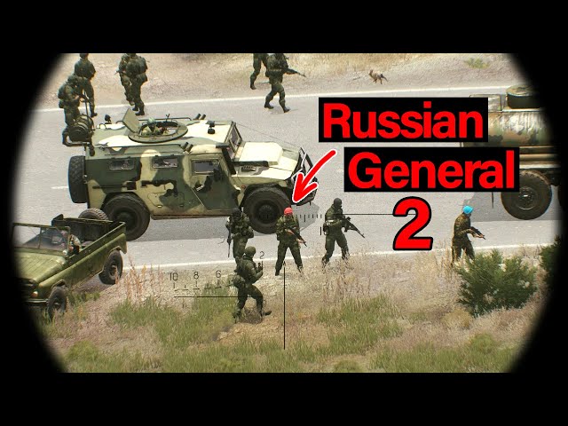 Ukrainian Sniper Eliminated Russian Generals and Entire Russian Convoy - Arma 3