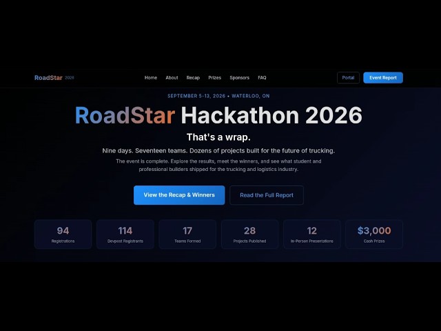 RoadStar Hackathon 2026 Kickoff