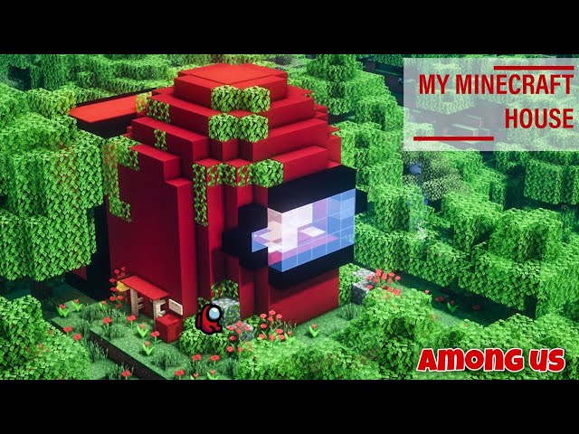 Minecraft: Building a house "AMONG US" is super easy #96