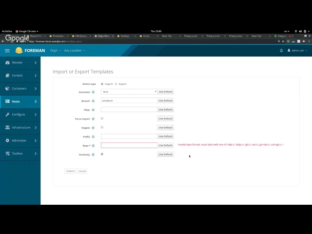 Deep Dive - Adding UI/UX to the Foreman Templates.