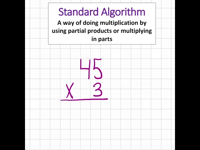 Standard Algorithm Multiplication
