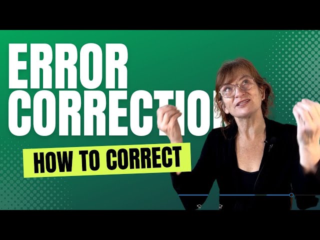 Error correction in English teaching - Part 3 - How to correct
