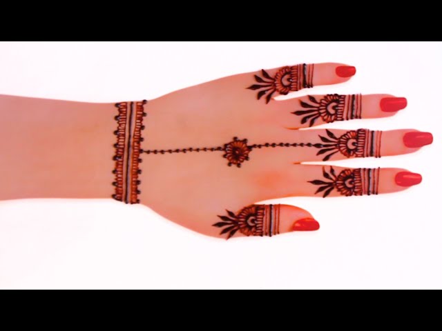 Very simple unique style mehndi design for back hand|new easy mehndi design 2025 | mehandi designs|