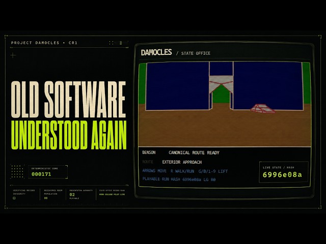 Project Damocles CR1 — Reconstructing Lost Game Technology as Native Windows Software