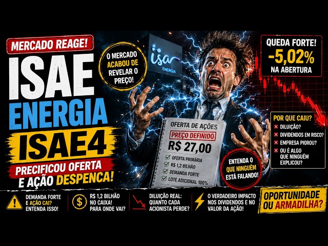 ISAE4 PLUMMETS after Stock Offering! The Market Just Revealed ISA Energia's Price