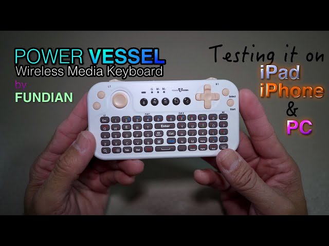 Power Vessel Wireless Media Keyboard (PV-K01) or FUNDIAN Bluetooth Keyboard with Jog Mouse (White)