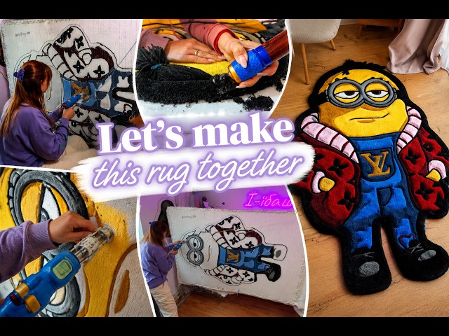 22 Hours to Make This $560 Custom Rug | ASMR Tufting Process From Start to Finish