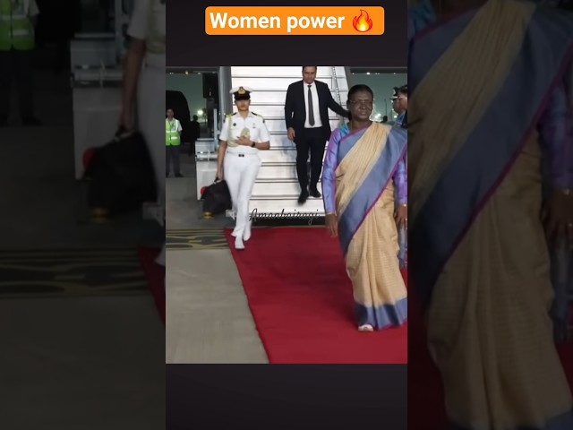 adc Lt. cmdr Yashasvi Solank👩‍✈️💖i with president mam #adc #president #armymotivation