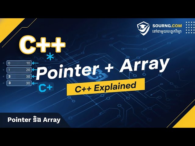 ការប្រើ Pointer Operator ជាមួយ Array ក្នុង C++ | Pointer និង Array ពន្យល់ជាដំណាក់កាល #cpp #education