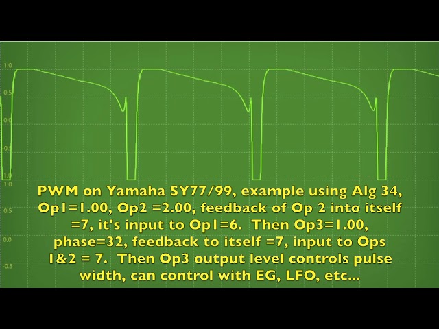 SY99 PWM - The Real Deal !  True Pulse Width Modulation using FM Synthesis