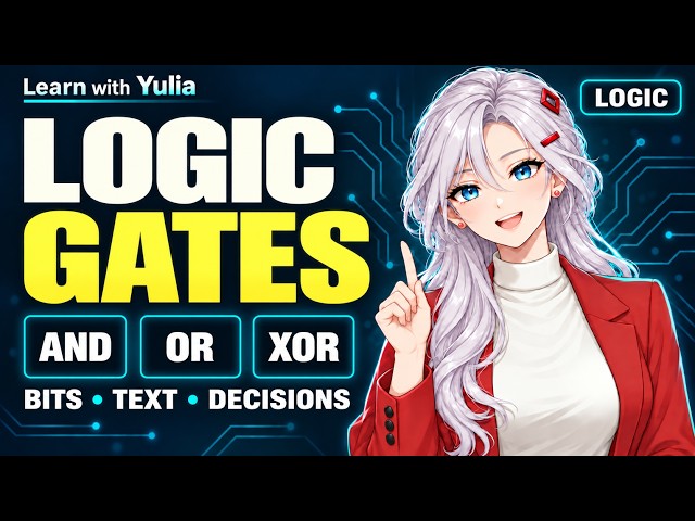 Logic Gates Made Clear: Bits, Text, Parity & Boolean Logic | Learn with Yulia