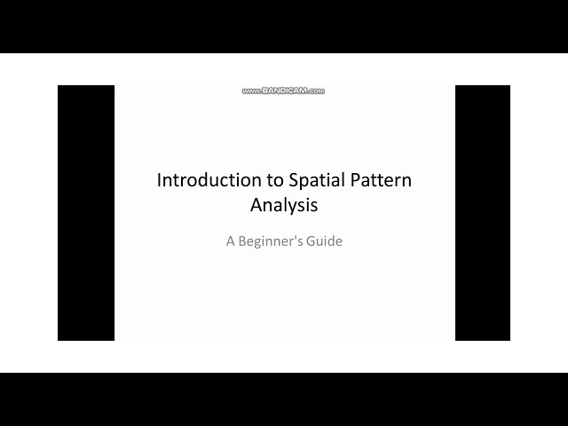 Spatial Pattern Analysis in PYTHON (Module 1)