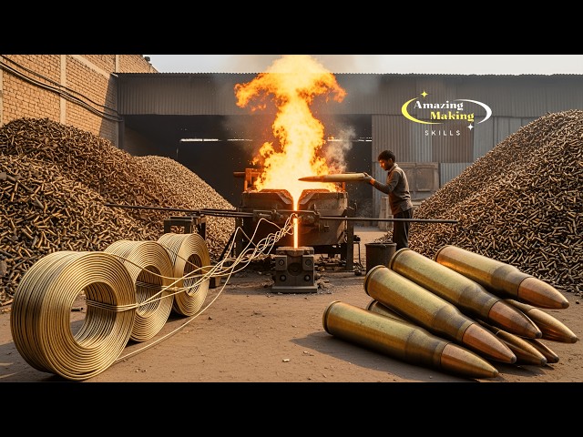 Incredible Process of Recycling Millions Of Waste Bullets Into Make Quality New Brass Wires Factory