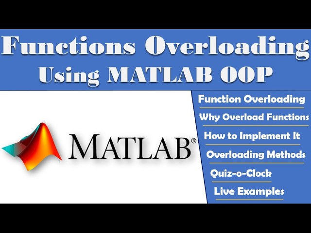 MATLAB Function Overloading Explained (OOP) | Cleaner, Reusable Code | MATLAB Function Overloading