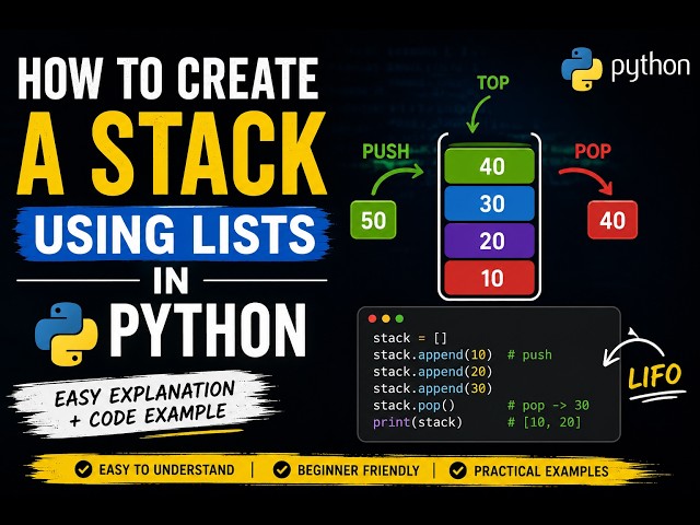 Stack Implementation using a Python List.